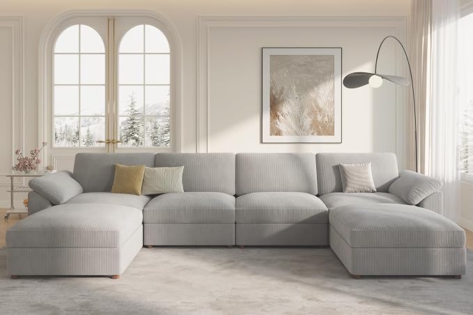 EASE MOOSE Modular Sectional Sofa, Oversized U Shape Sectional Couch by EASEMOOSE
