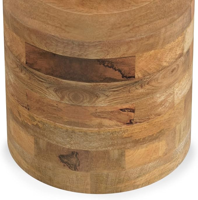 SIMPLIHOME Haynes 16-inch Wide Solid Mango End Table in Natural, Handcrafted - Image 8