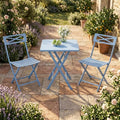 GarveeLife 3 Piece Outdoor Bistro Set, All Metal Patio Table and Chairs Set by GarveeLife