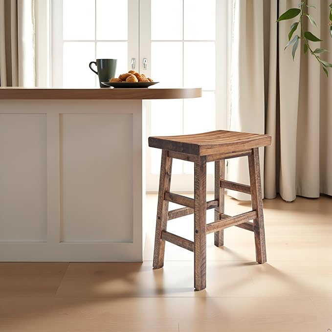 Alaterre Furniture Durango 26-Inch Tall Industrial Wood Counter-Height Stool - Image 5