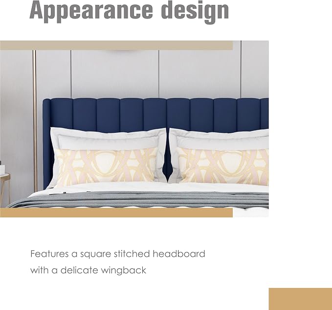 AGARTT Upholstered Platform Bed Frame Twin Size - Image 4