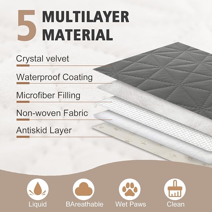 Ameritex Sofa Cover Waterproof for Seats Couch Cover for Dogs Pet Couch Cover - Image 3