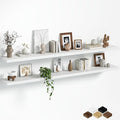 Fun Memories Floating Shelves for Wall, 72 Inch Long Set of 2 Rustic Wood Wall by FunMemories