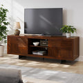 Trapeze TV Stand for Living Room – Wooden Media Console by Bme