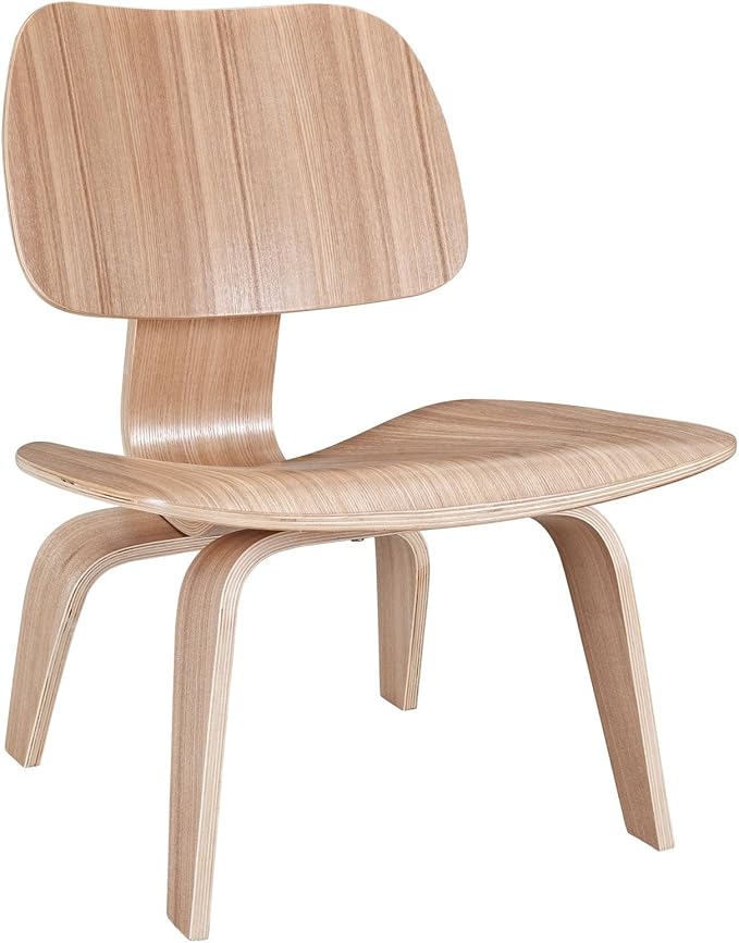 Modway EEI-510-NAT Fathom Mid-Century Modern Molded Plywood Lounge Accent Chair by Modway