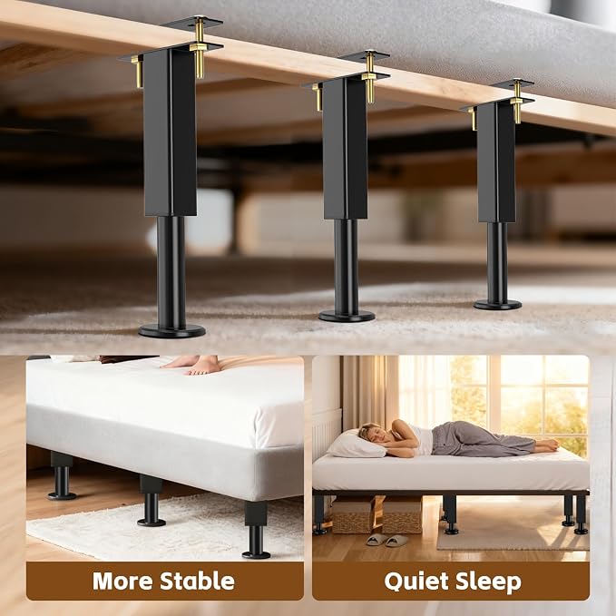 Bed Support Legs, 7.3-12 in Heavy Duty Metal Furniture Feet - Image 4
