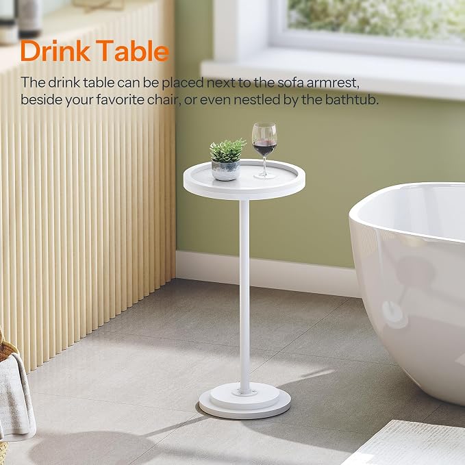 HOOBRO Small Round Side Table, Drink Table, Coffee Martini Table - Image 5