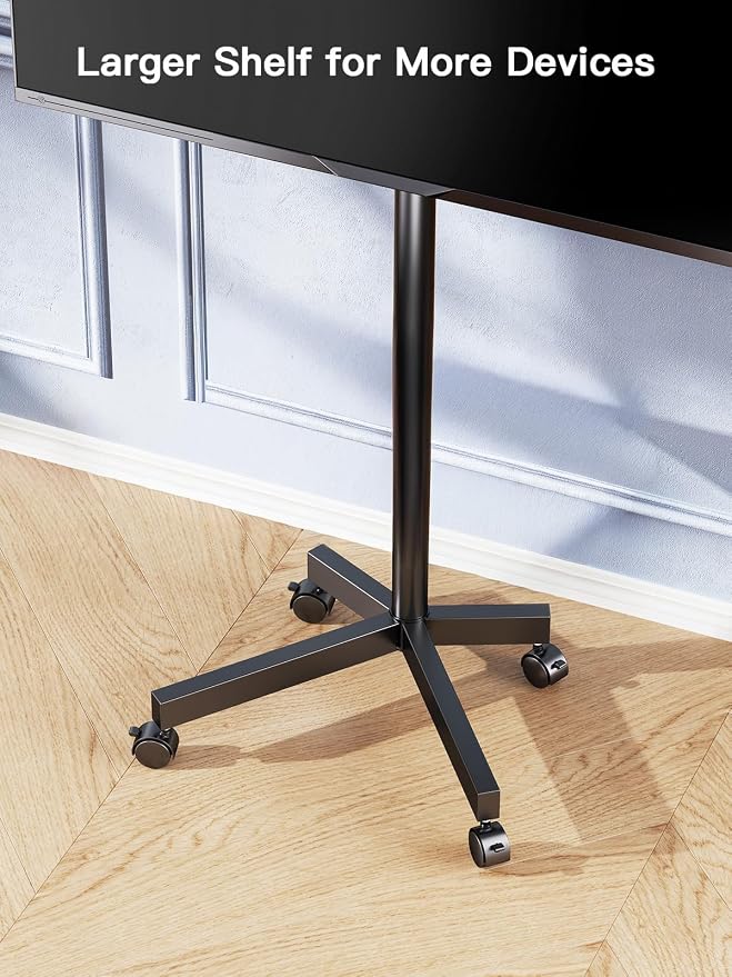 PERLESMITH Rolling TV Stand for 23–62 Inch TVs, Outdoor Mobile TV Cart Holds up - Image 6