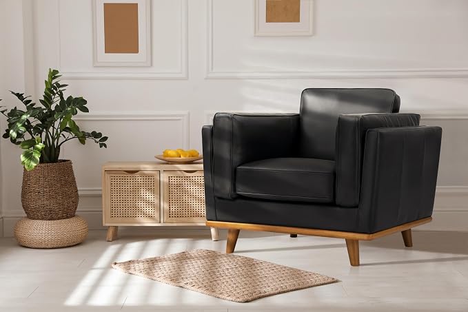 Valencia Artisan Full Leather Accent Chair 41.5” | Pure Full Italian Nappa - Image 2
