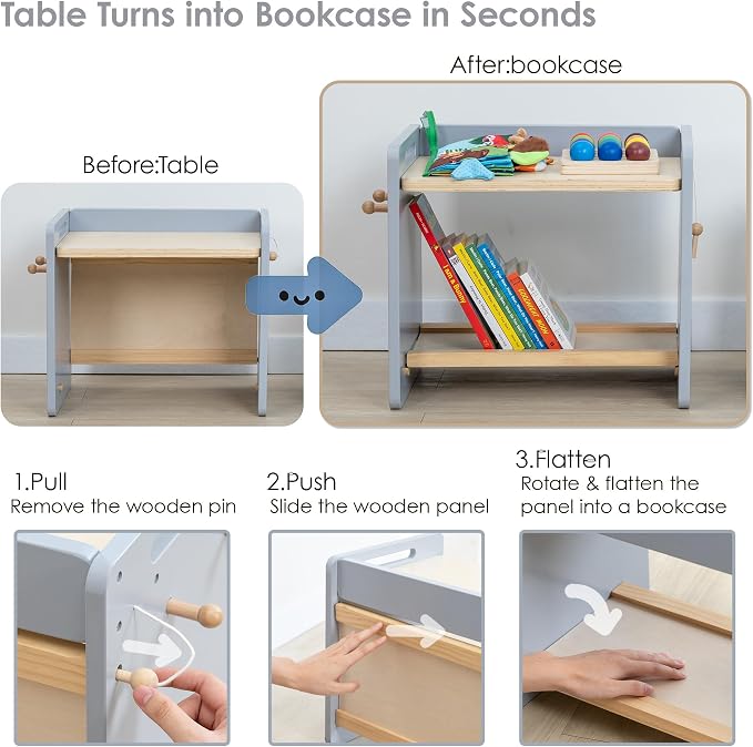 bpmfkid Montessori Weaning Table and Chair Set - Image 3