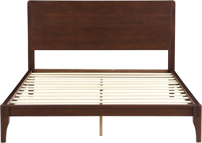 Merax Full Size Bamboo Platform Bed, Mid-Century Modern Bed Frame - Image 6