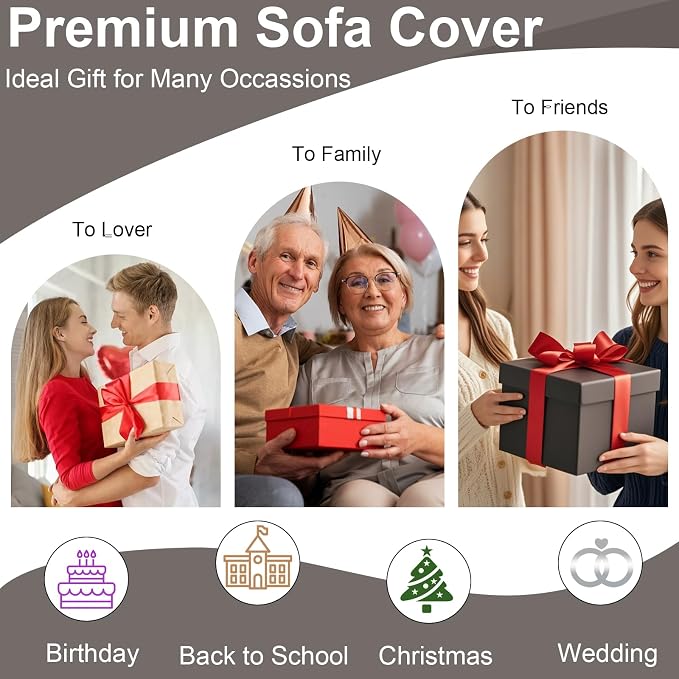 VClife Boho Couch Cover, 3-Seaters Sofa Cover - Image 6