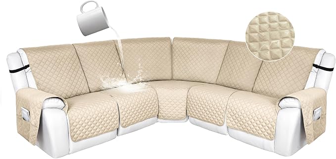 HDCAXKJ 100% Waterproof Reclining Sectional Couch Covers L Shape Recliner Sofa by HDCAXKJ