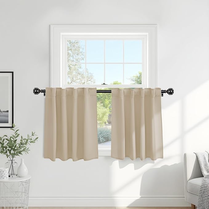 PONY DANCE Beige Valances Tiers by PONYDANCE