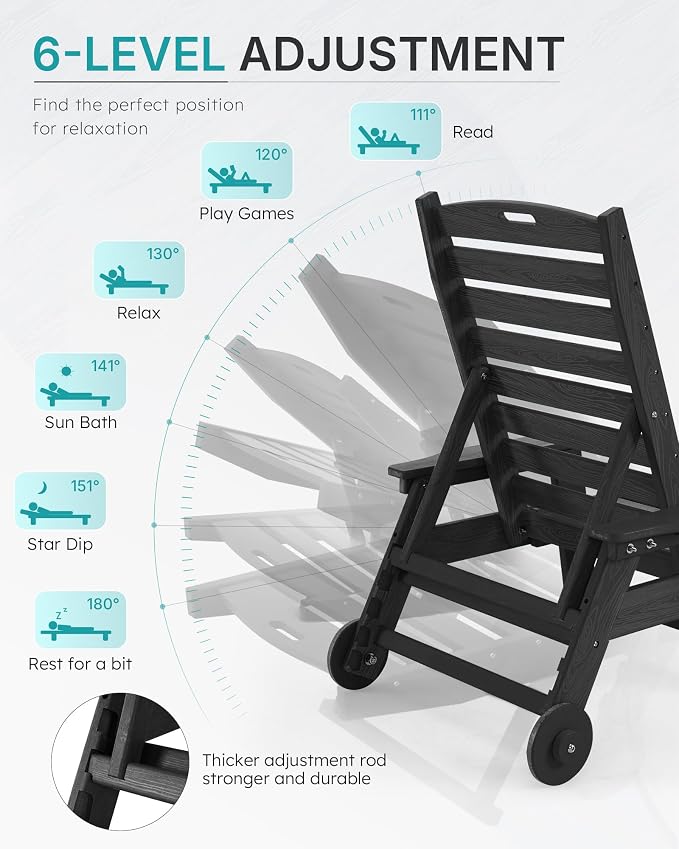 Patio Chaise Lounge Chair Outdoor - Image 4