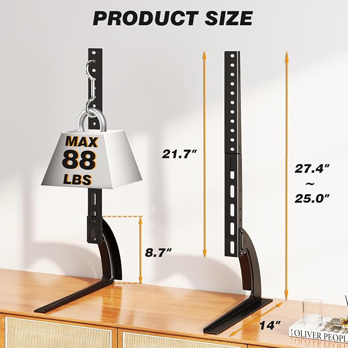 5Rcom TV Stand Mount, Universal TV Stand Tabletop - Image 7