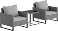Outsunny 3 Pieces Patio Furniture Set, Wicker Conversation Bistro Set by Outsunny