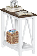 ChooChoo Farmhouse End Table, Narrow Side Table, Slim End Table by ChooChoo