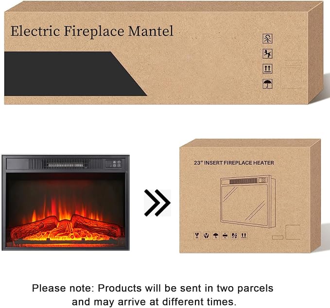 44" LED Lights Electric Fireplace - Image 8
