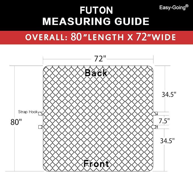 Easy-Going Futon Sofa Slipcover Reversible Sofa Cover Armless Cover Furniture - Image 8