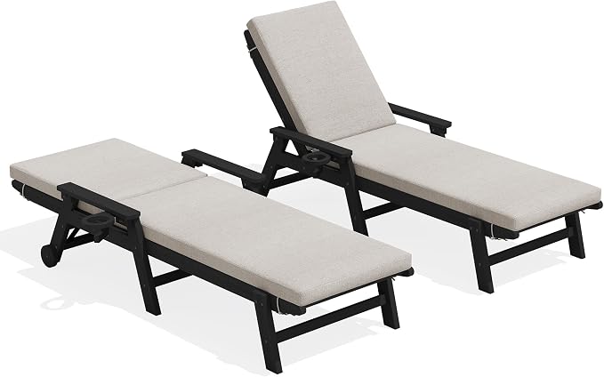 SERWALL Outdoor Chaise Lounge Set of 2 by SERWALL