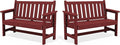 SERWALL Outdoor Bench, HDPE Outdoor Benches Weatherproof, 2-Person Garden Bench by SERWALL