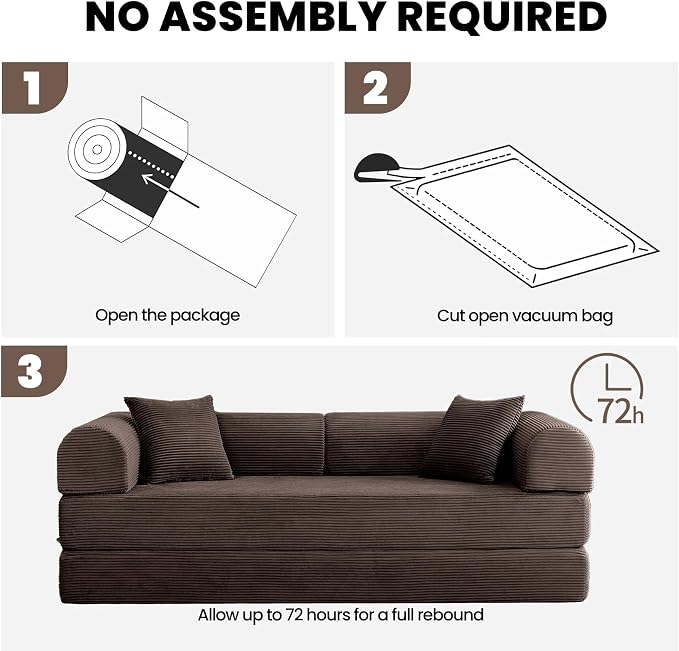 79'' Convertible Sofa Bed, Folding Sleeper Couch - Image 7