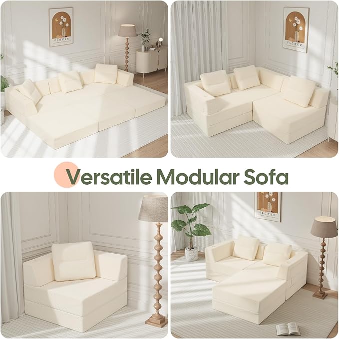 COMAX Futon Sofa Bed 3 Seater, 4 in 1 Folding Boneless Sleeper Corduroy Couch - Image 5