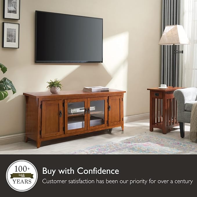 Leick Home 82560 Solid Wood Four Door TV Stand - Image 6