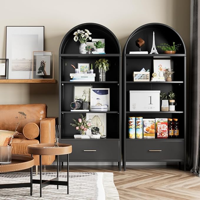 VEXPOR 73" Tall Arched Bookcase - Image 9