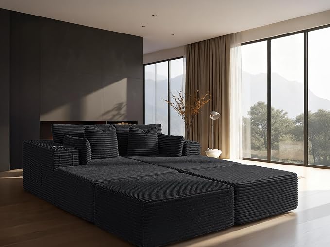 72" Cloud Sectional Couch, Comfort Sleep Sofa by VYUXWO