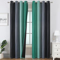 Estelar Textiler Black and Green Ombre Blackout Curtains by ESTELARTEXTILER