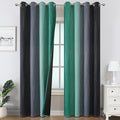 Estelar Textiler Green & Black Ombre Blackout Curtains 96 Inch Length 2 Panels by ESTELARTEXTILER