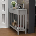 TaoHFE Entryway Table with Storage, Modern Sofa Table with Slatted Frame by TAOHFE