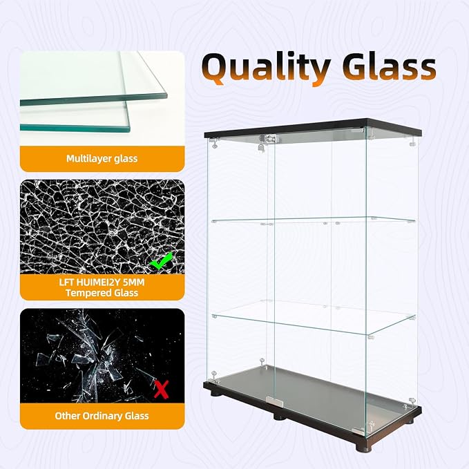 LFT HUIMEI2Y Glass Display Cabinet 3-Shelf - Image 5