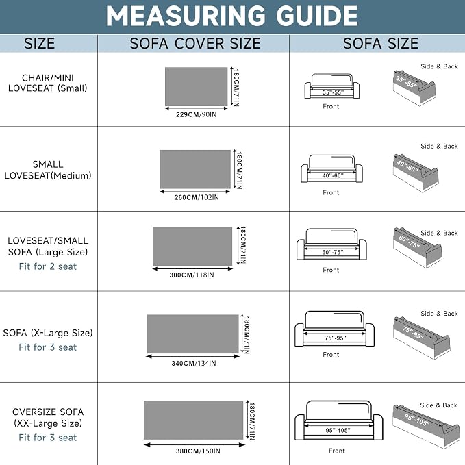 VClife Sofa Cover Washable Soft Plush Couch Cover - Image 2