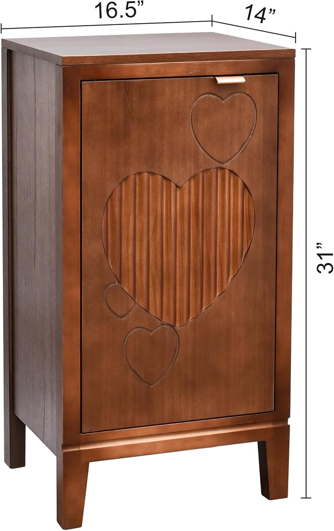 eHemco Kawaii Sweetheart End Table, 16.5 x 14 x 31 Inches, Indoor Living Room - Image 3