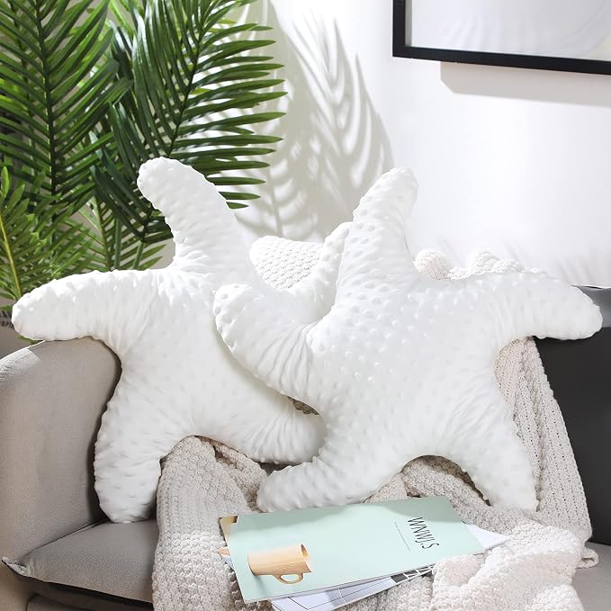 Fumete Starfish Pillow Beach Starfish Shaped Throw Pillows 20'' Stuffed Animal by Fumete