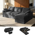 Upgrade Boneless Couch with Storage, Extra Deep&High Seat Modular Sectional by Unknown