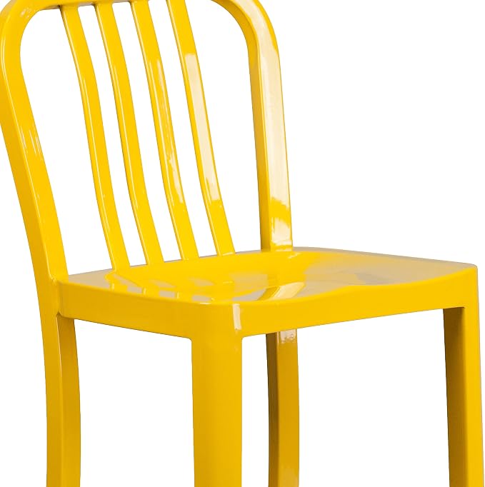 Flash Furniture Gael Commercial Grade 2 Pack 30" High Yellow Metal - Image 9