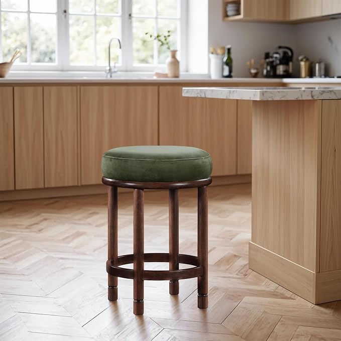 Meridian Furniture 978Green-C Monette Collection Art Deco Counter Stool - Image 2