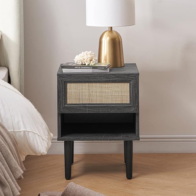 mopio Haylee Rattan Side Table, Small Accent Tables - Image 7