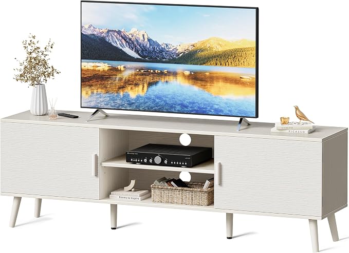 SUPERJARE TV Stand for 55 Inch TV, Entertainment Center by SUPERJARE