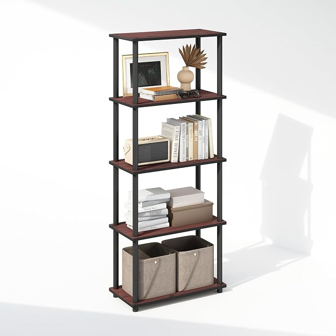 Furinno Turn-N-Tube Book Shelf, 5-Tier Bookshelf, Bookcase by Furinno-FitsYourSpaceFitsYourBudget