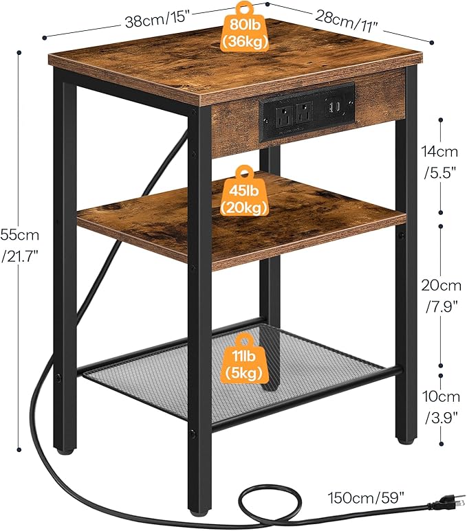 HOOBRO Side Tables Set of 2 - Image 3