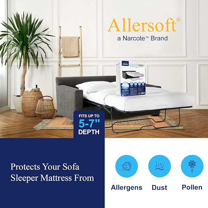 Allersoft| Queen Sleeper Sofa Mattress Cover - Image 5