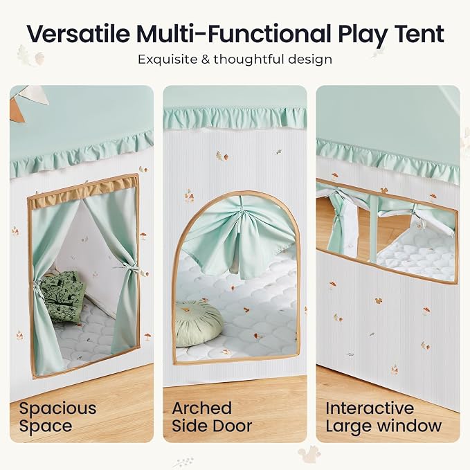 Tiny Land Kids Tent with Printed Mat, Kids Play Tent - Image 7