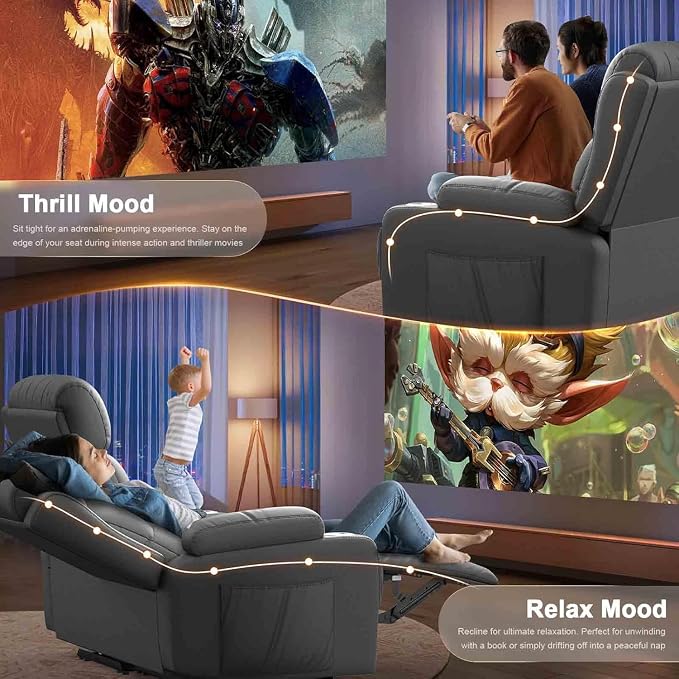 Reclining Loveseat, 55.1" RV PU Leather Wall Hugger Recliner Love Seats Sofa - Image 9