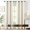 MIULEE Beige White Blackout Curtains by MIULEE