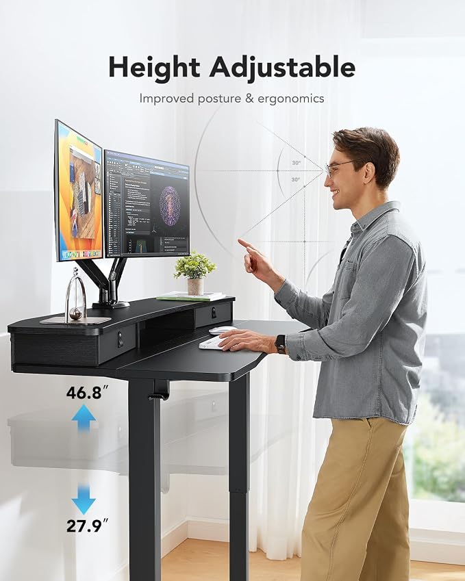 HUANUO 60″ x 30″ Electric Standing Desk - Image 6